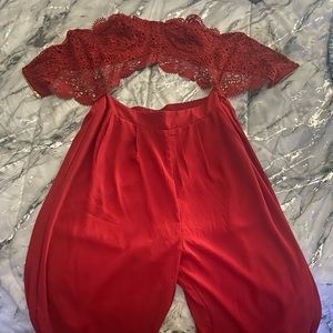Red Halter One Piece